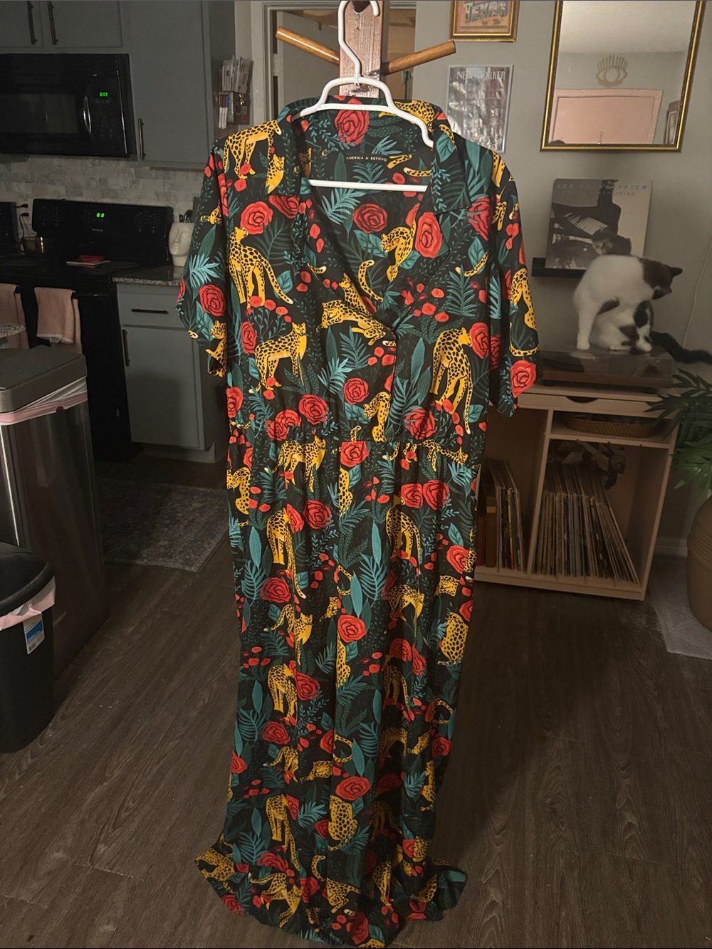 Tropical Leopard Floral jumpsuit - Black, Red, Teal, Yellow